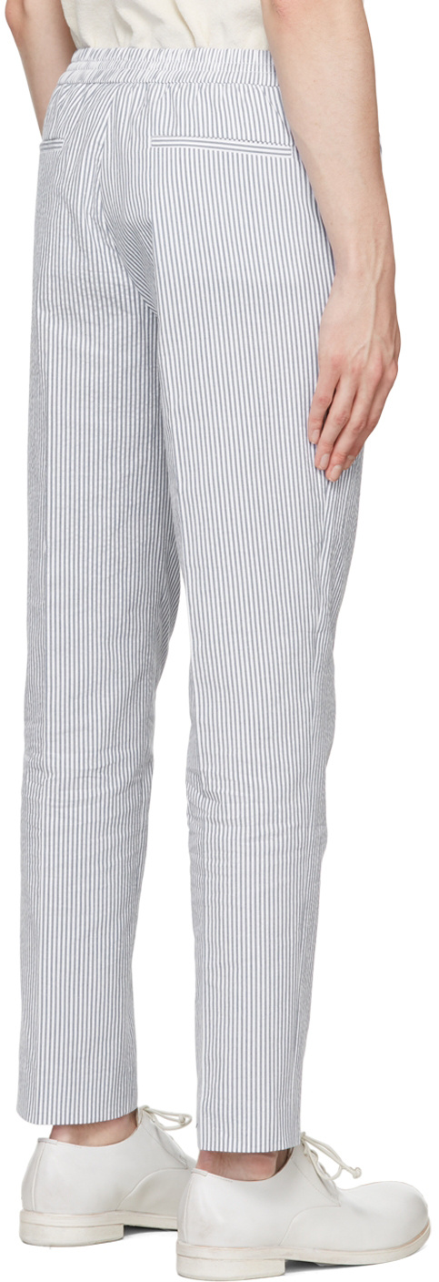Harmony Paris Striped Casual Pants In Gray