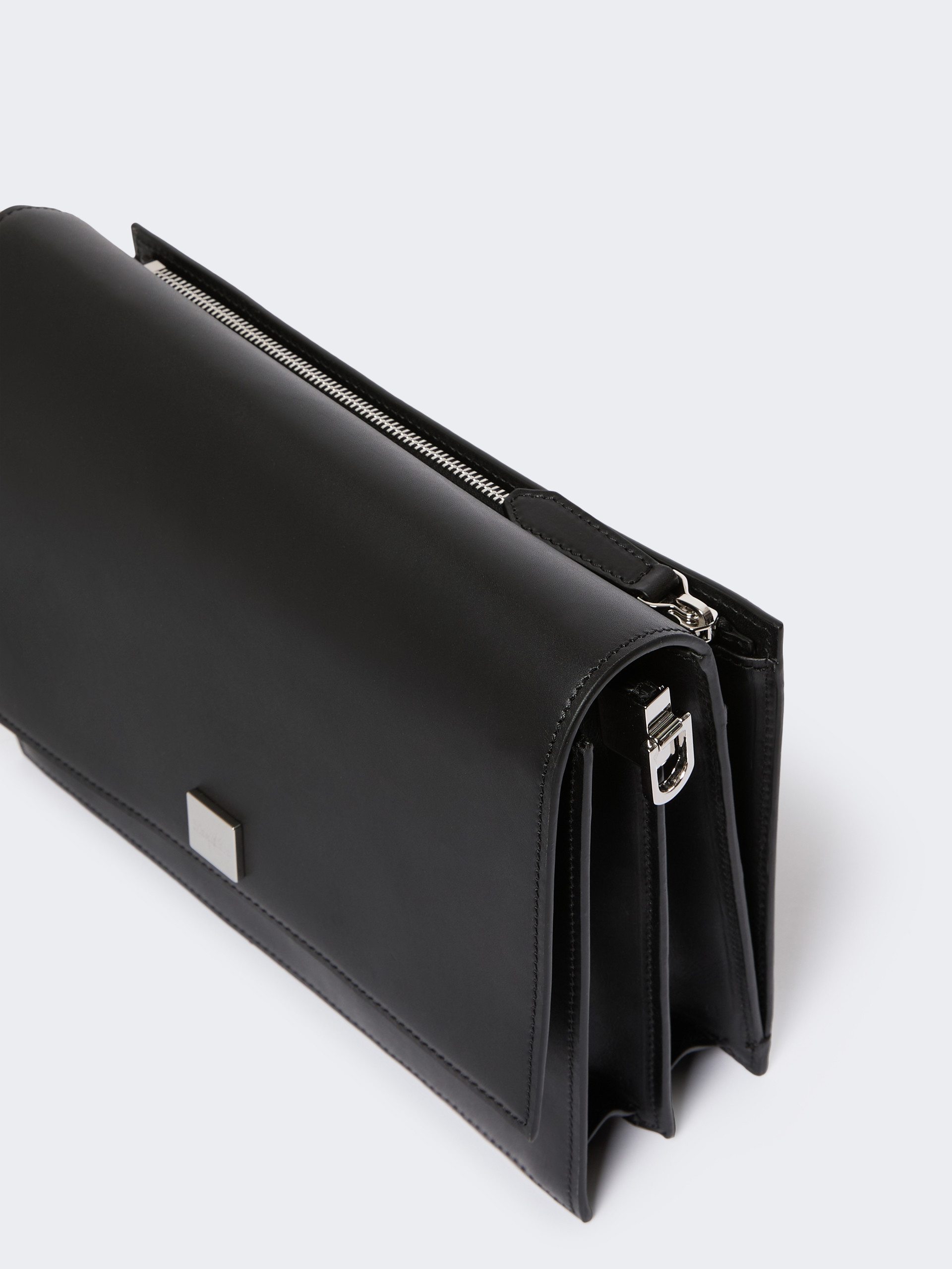 Max Mara Biancaroughs Leather Shoulder Bag In Black