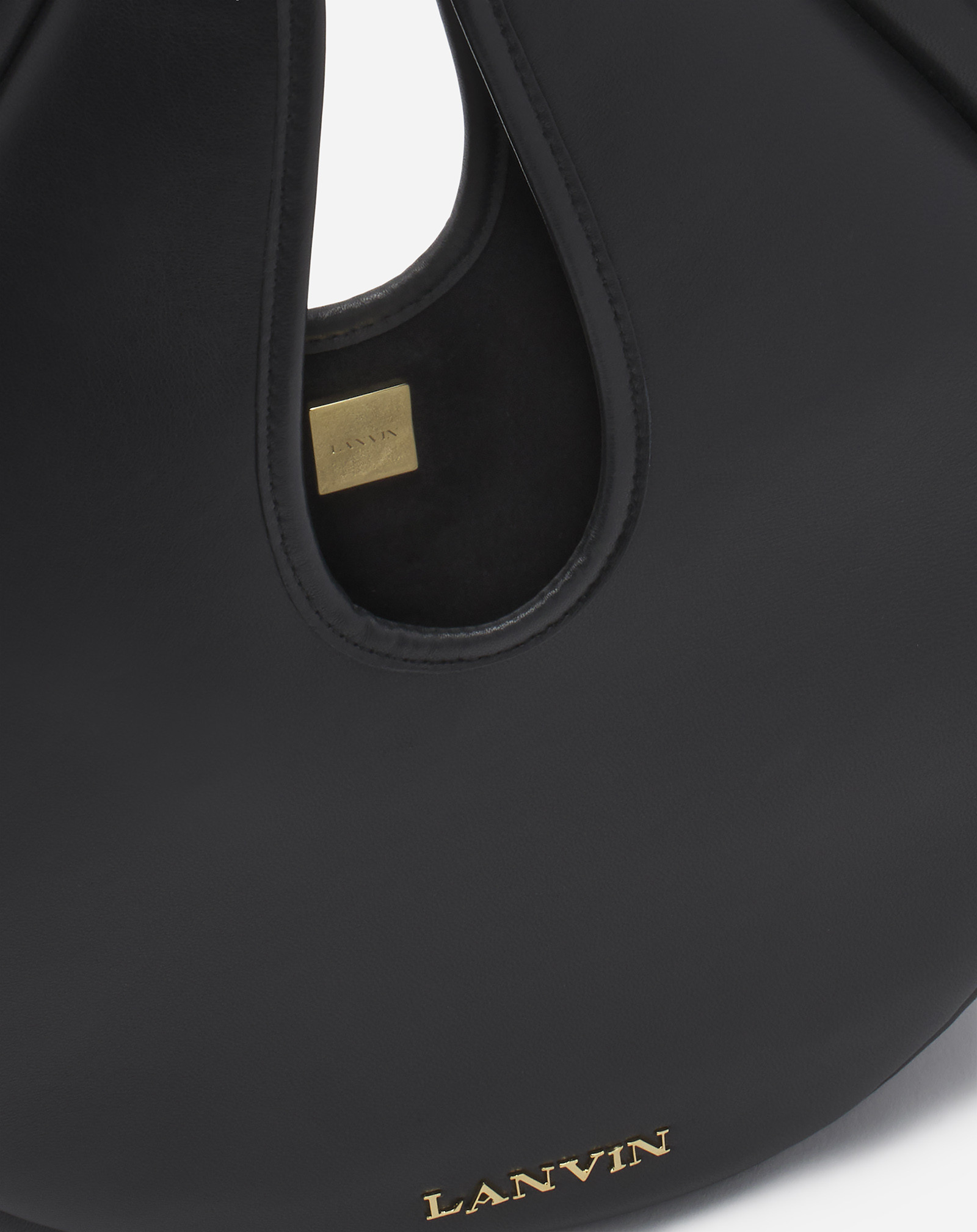 Shop Lanvin Logo-lettering Shoulder Bag In Black