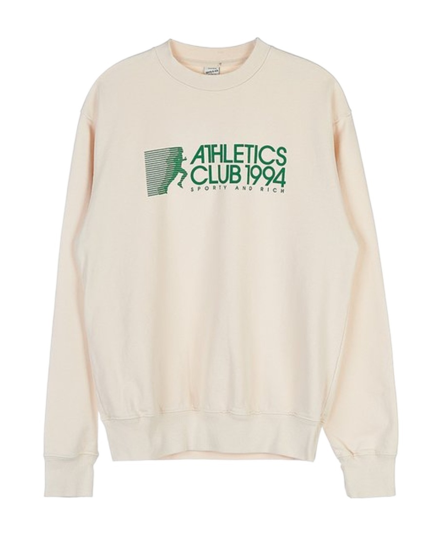 Sporty And Rich Logo-print Long-sleeve Sweatshirt In White