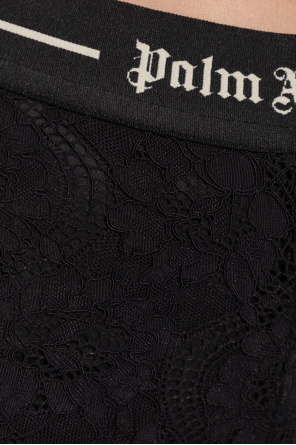 Palm Angels Elastic Waist Casual Pants In Black