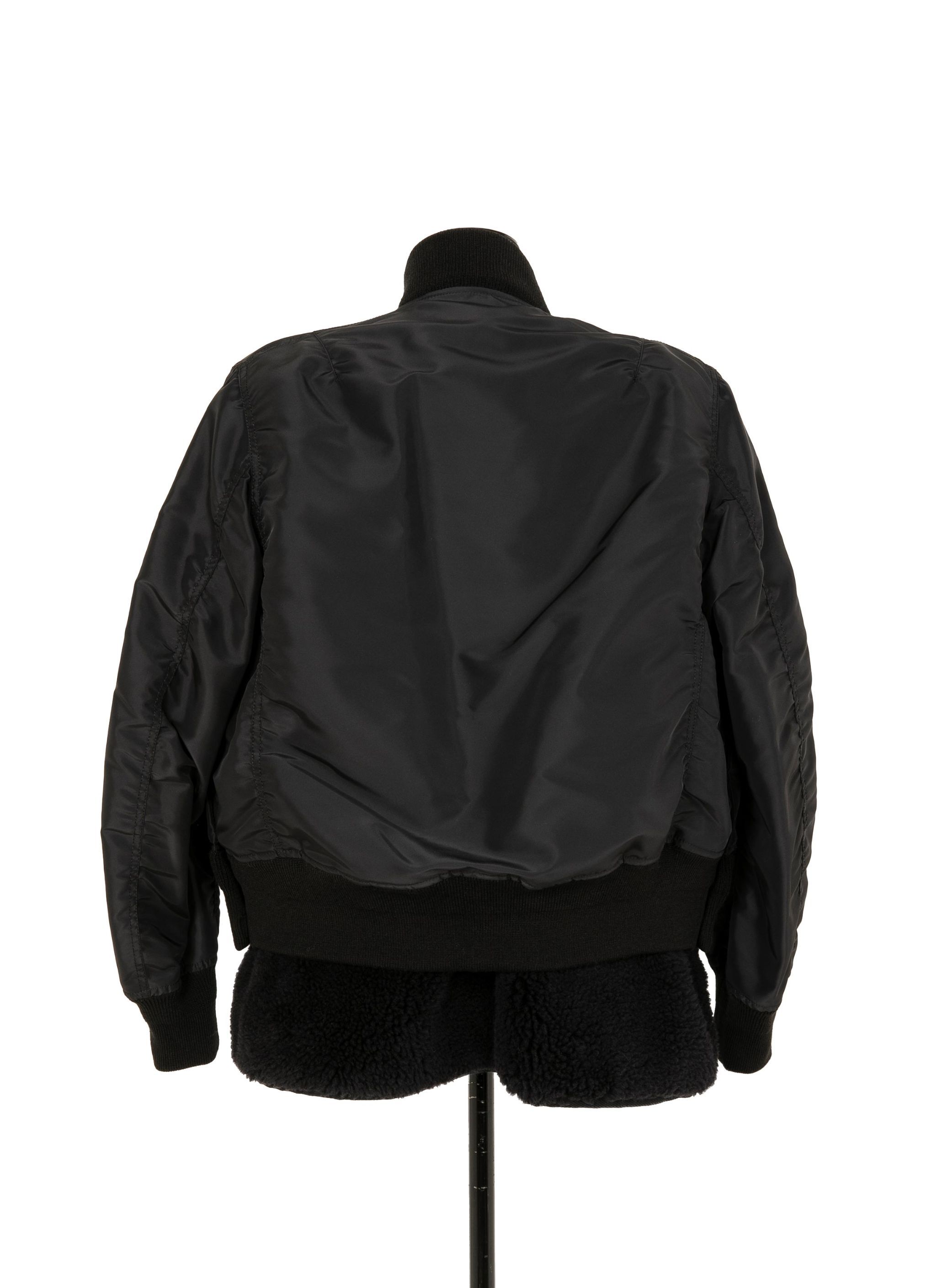 Sacai Zip-up Bomber Jacket In Black