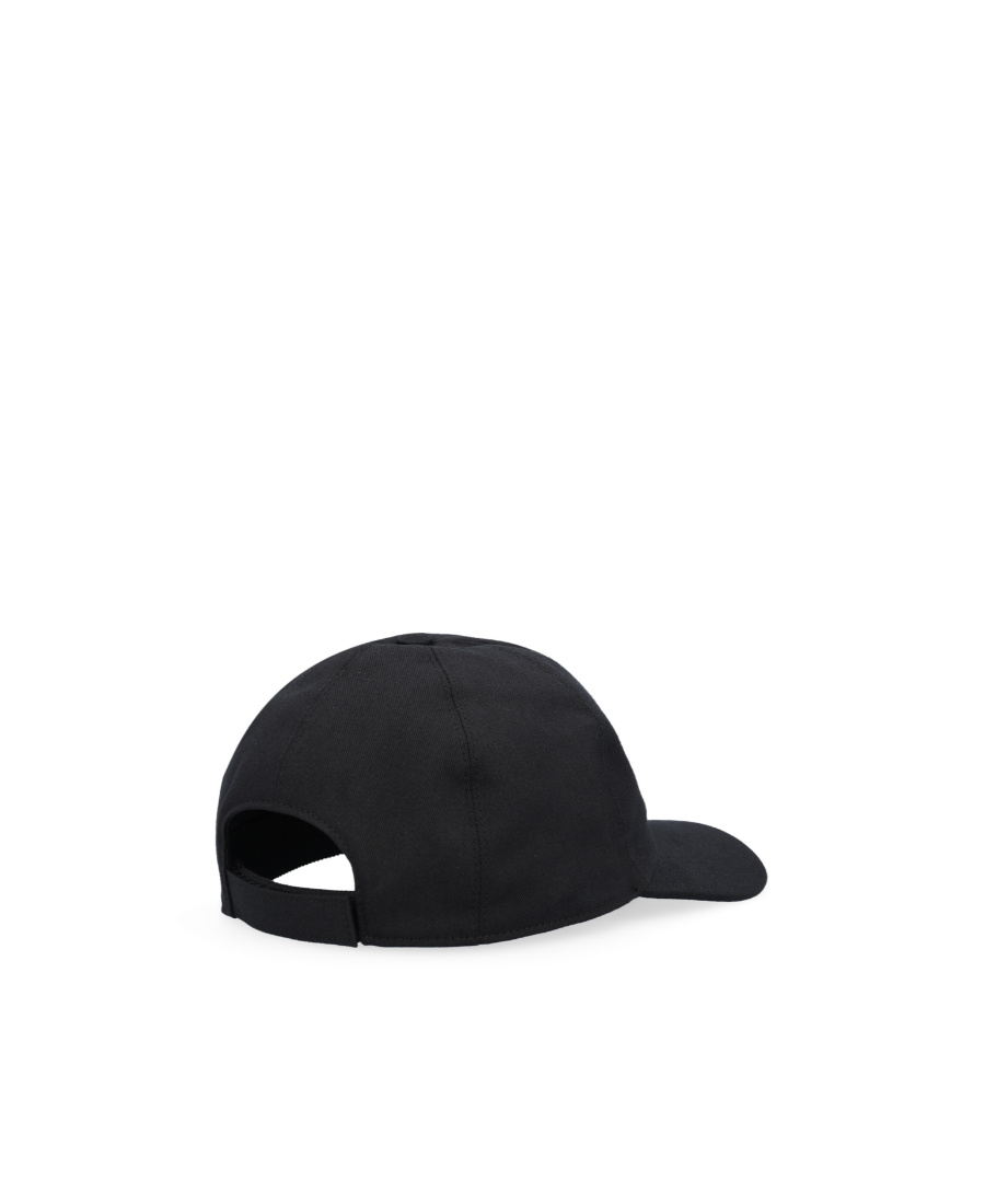 Versace Logo-embroidered Cotton Cap In Black