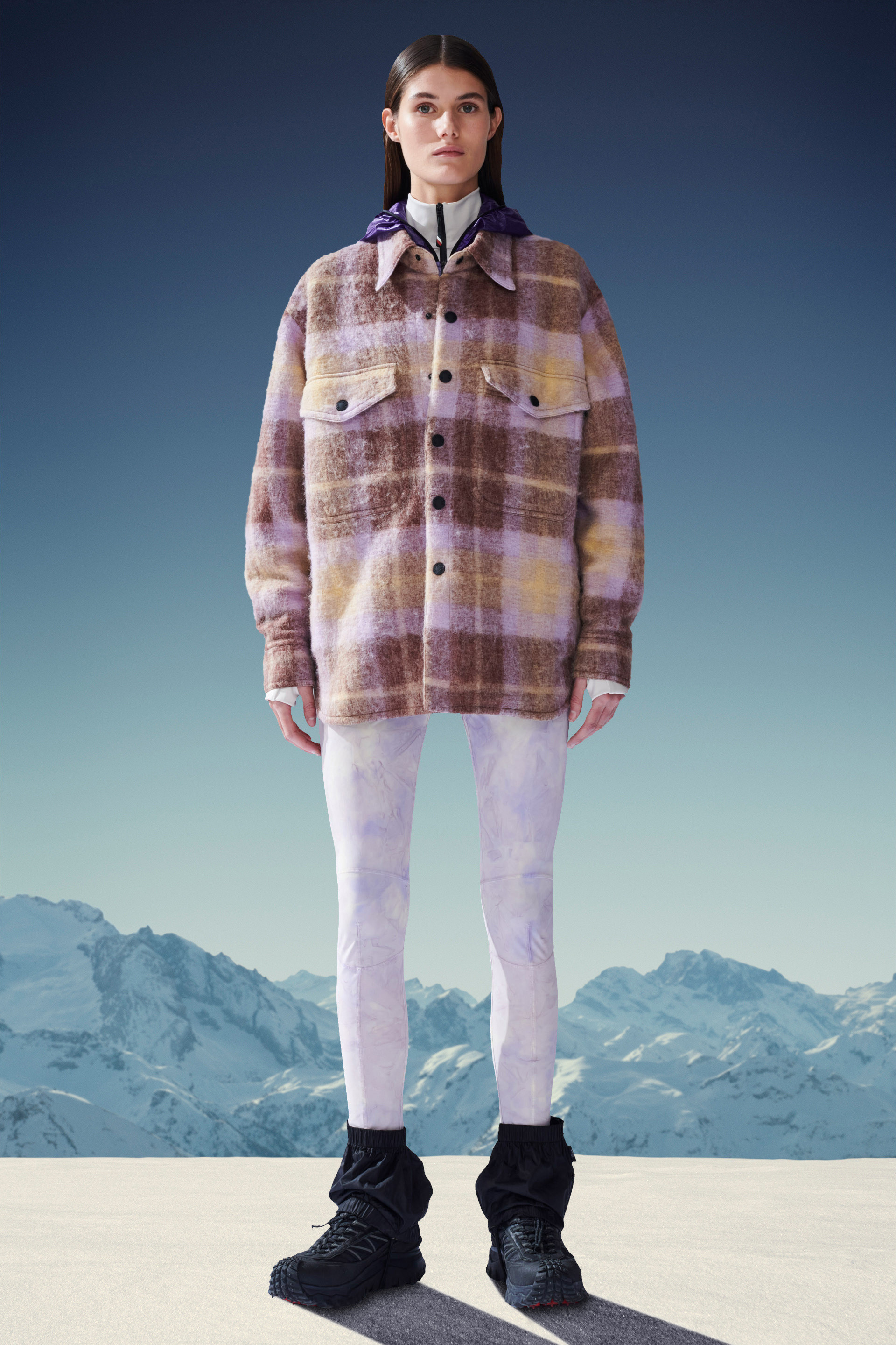 Shop Moncler Jersey Leggings In Gray