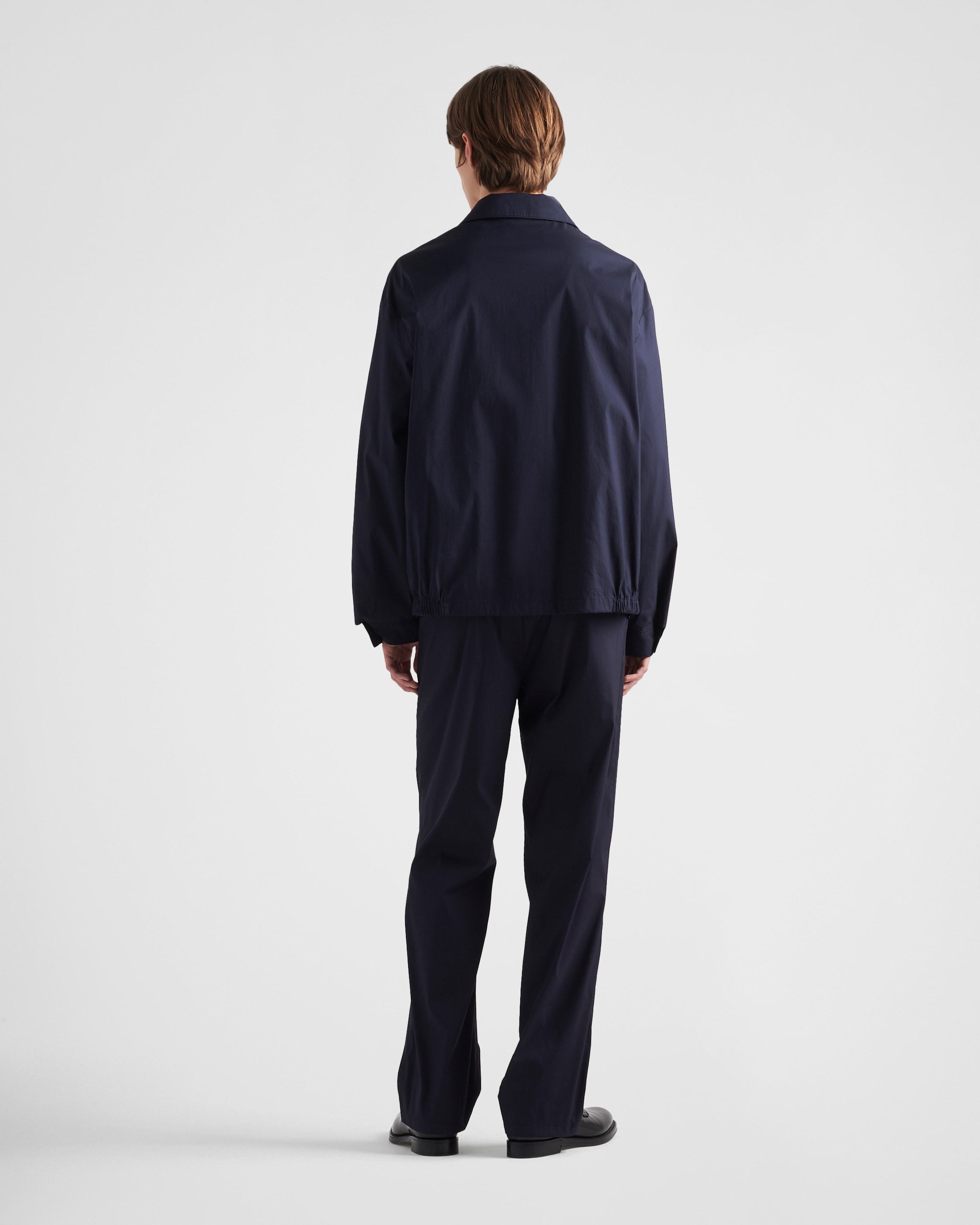 Prada Men's Stretch Poplin Pants In Blue