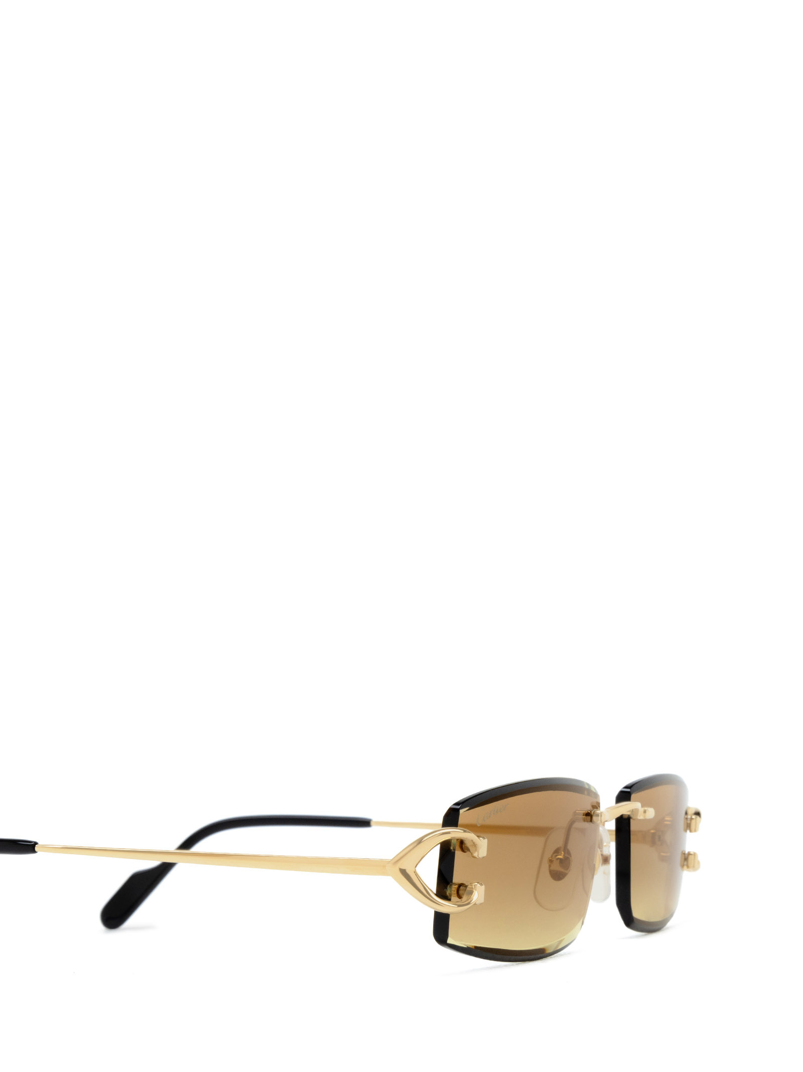Cartier Rectangular Frame Sunglasses In Multicolor