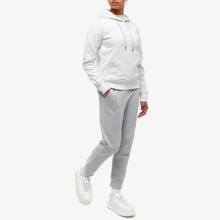Shop Canada Goose Melange-effect Drawstring Hoodie In White