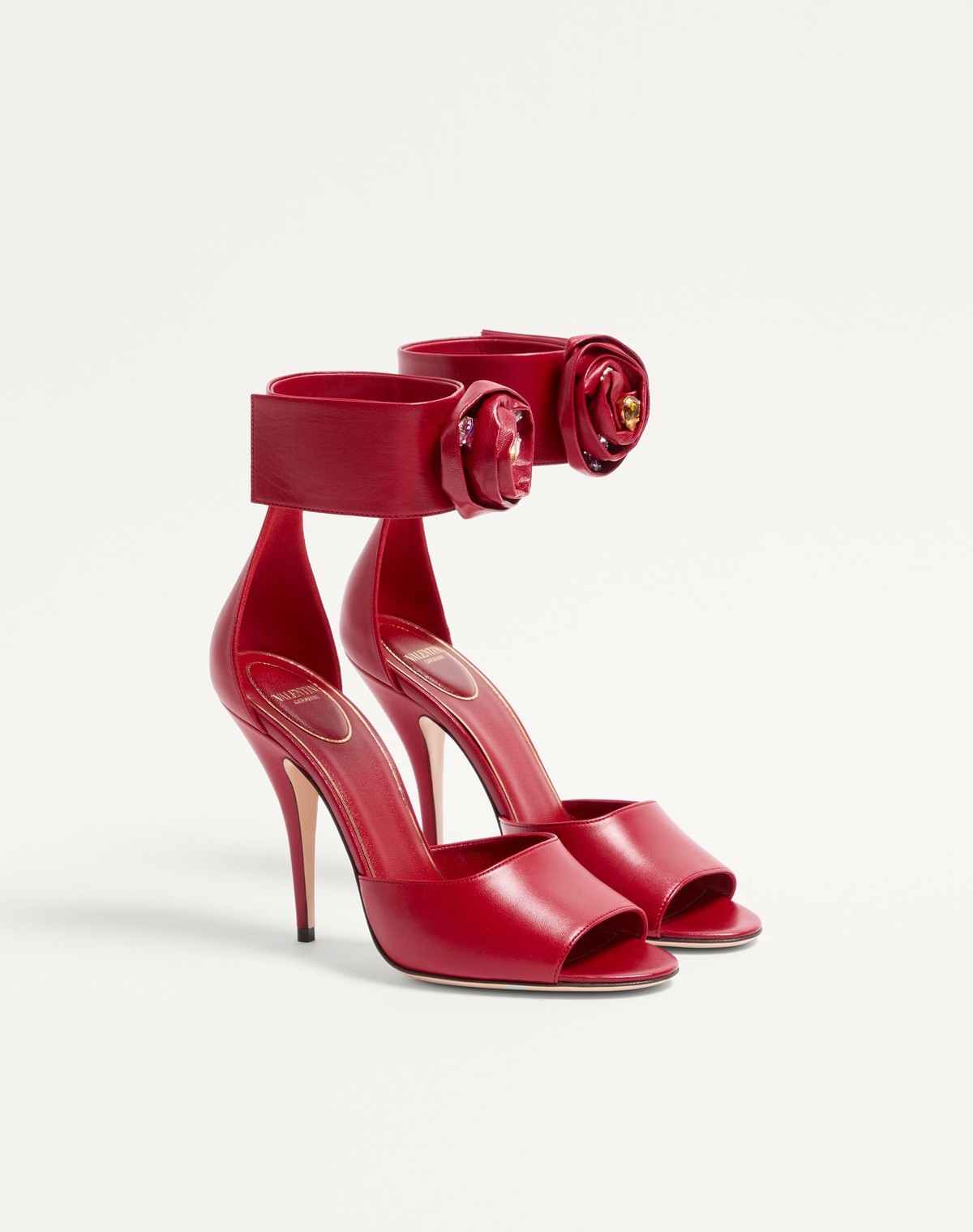 Valentino Open-toe High-heeled Sandals In Red