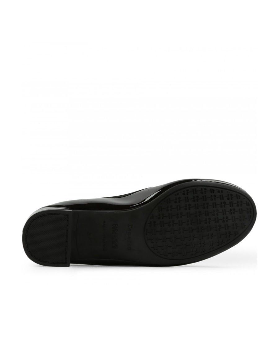 Repetto Camille Patent Leather Kitten Heeled Ballerina Pumps In Black