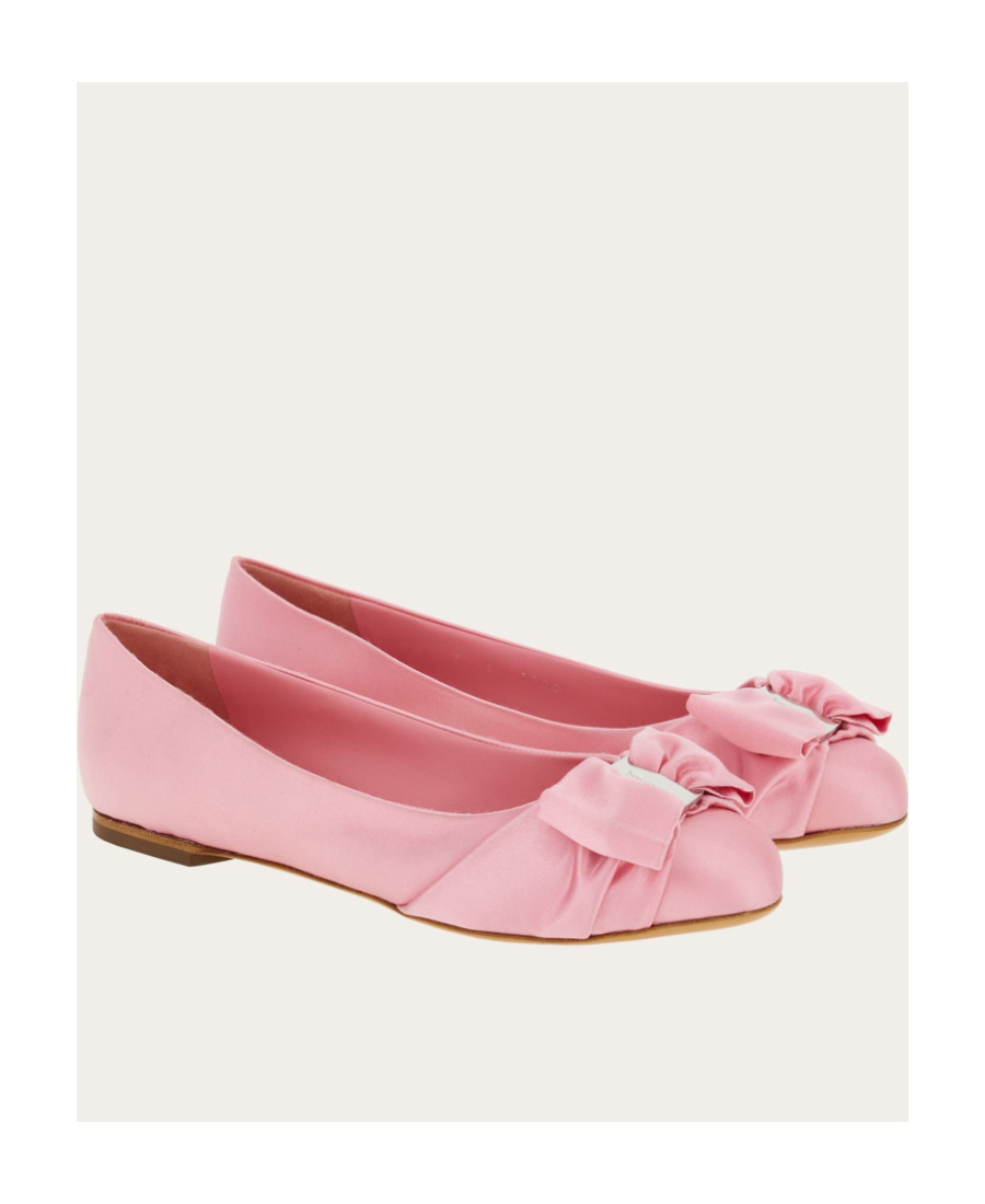 Ferragamo Vara Bow-detailing Leather Loafers In Pink