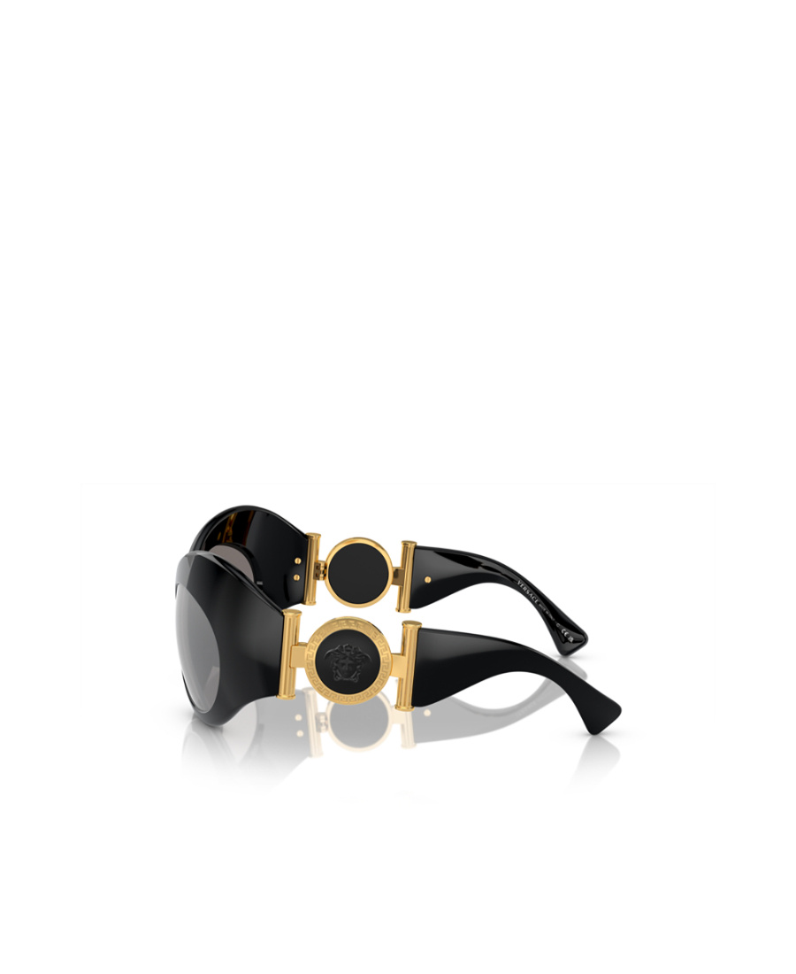Versace Eyewear Irregular Frame Sunglasses In Gray
