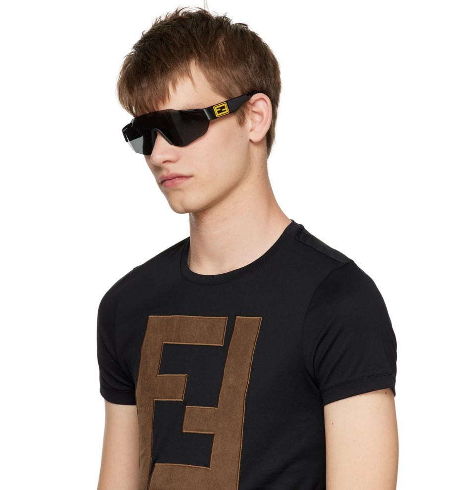 Fendi Logo Sunglasses In Gray