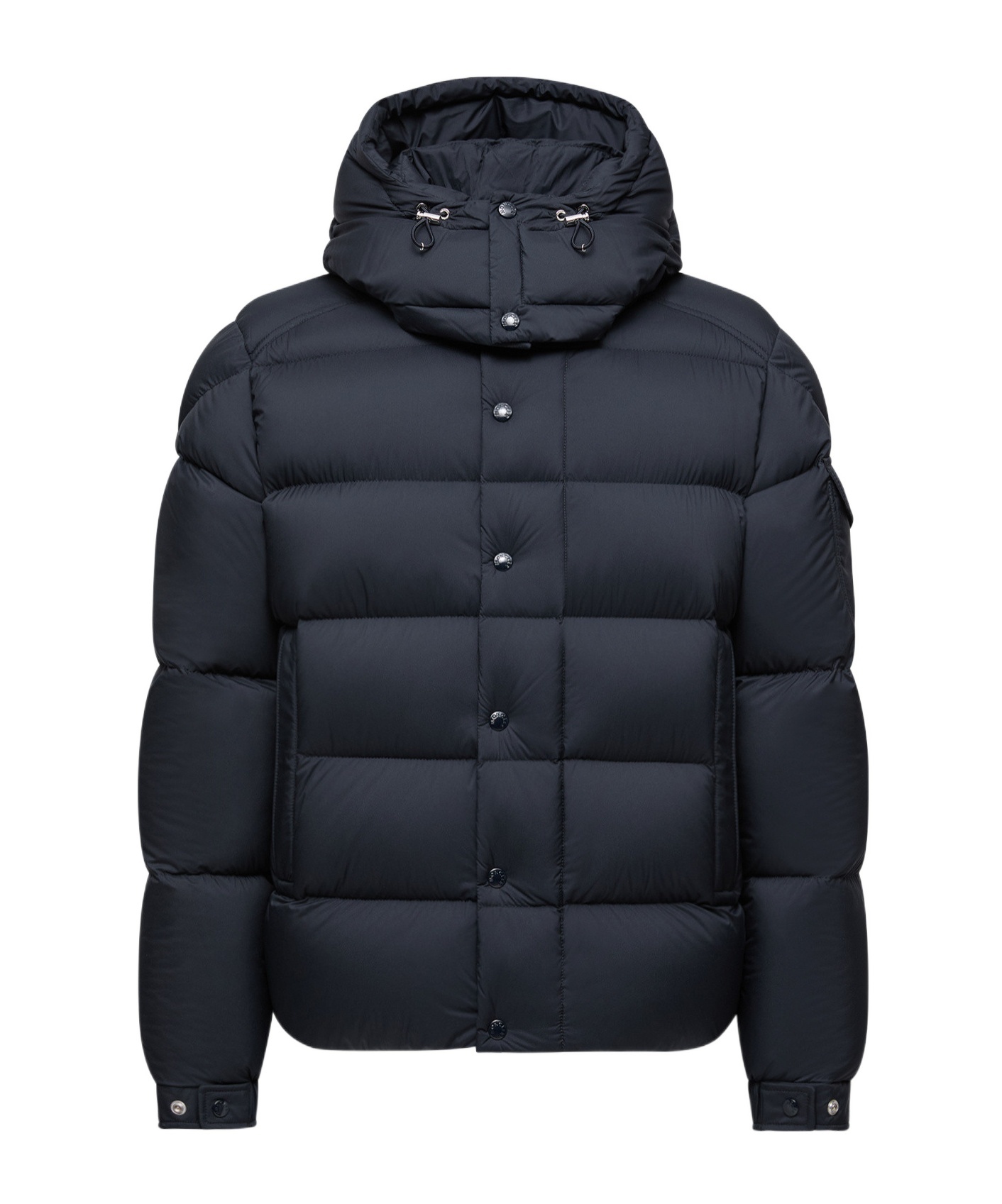 Moncler Maya 70 Hooded Short Down Jacket In Black