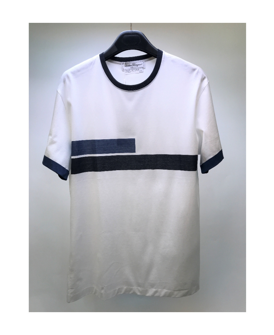 Ferragamo Logo Short-sleeved T-shirt In Gray