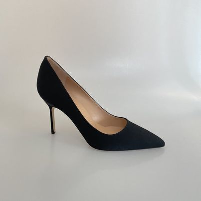Manolo Blahnik Logo High Heels In Black