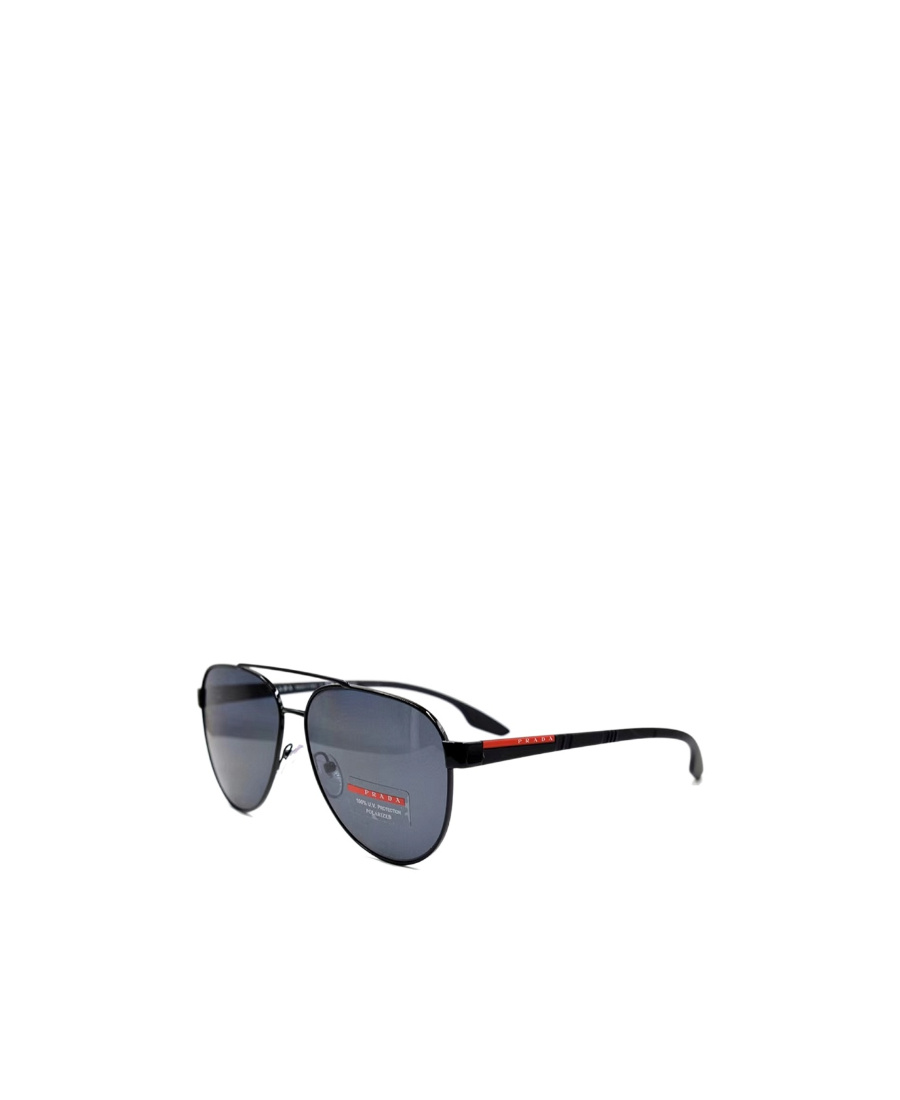 Prada Logo Pilot Sunglasses In Gray