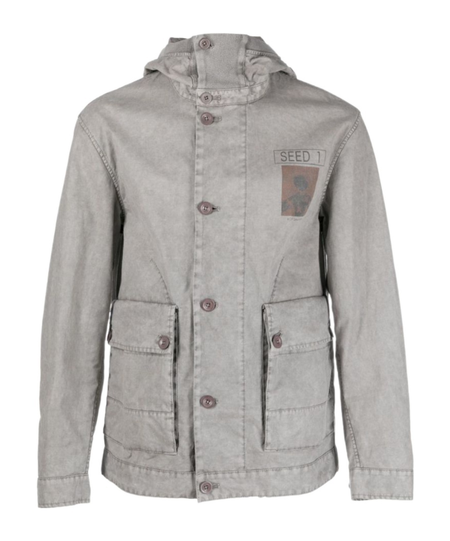 C.p. Company Gray Goggle Reversible Jacket In Gray