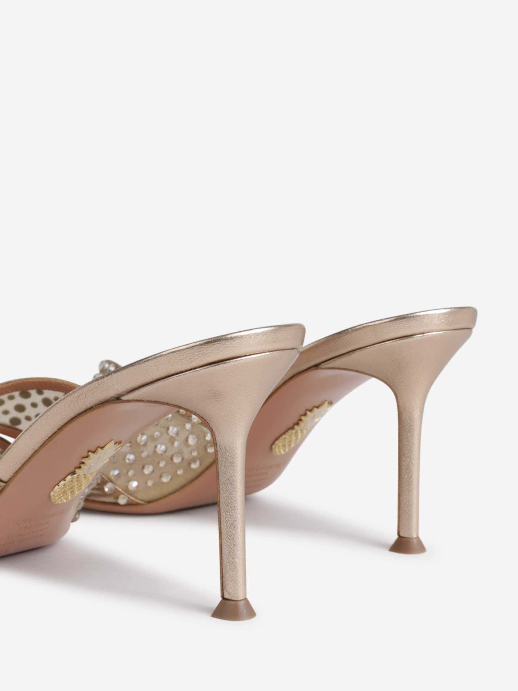Aquazzura Open-toed High-heeled Sandals In Nude