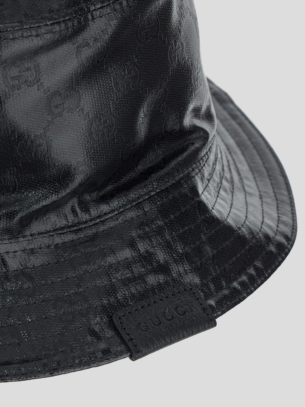 Gucci Black Gg Crystal Bucket Hat In Black