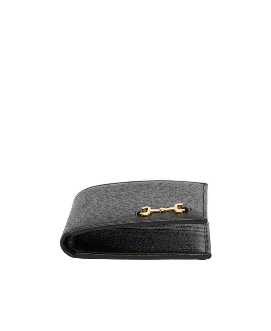 Gucci Signature Horsebit-detail Bi-fold Wallet In Black