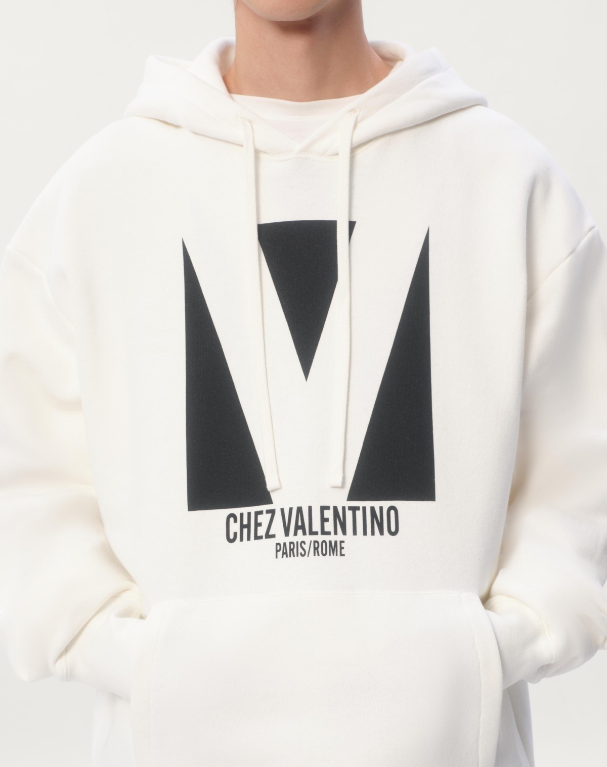 Valentino Garavani White Cotton Sweatshirt In White
