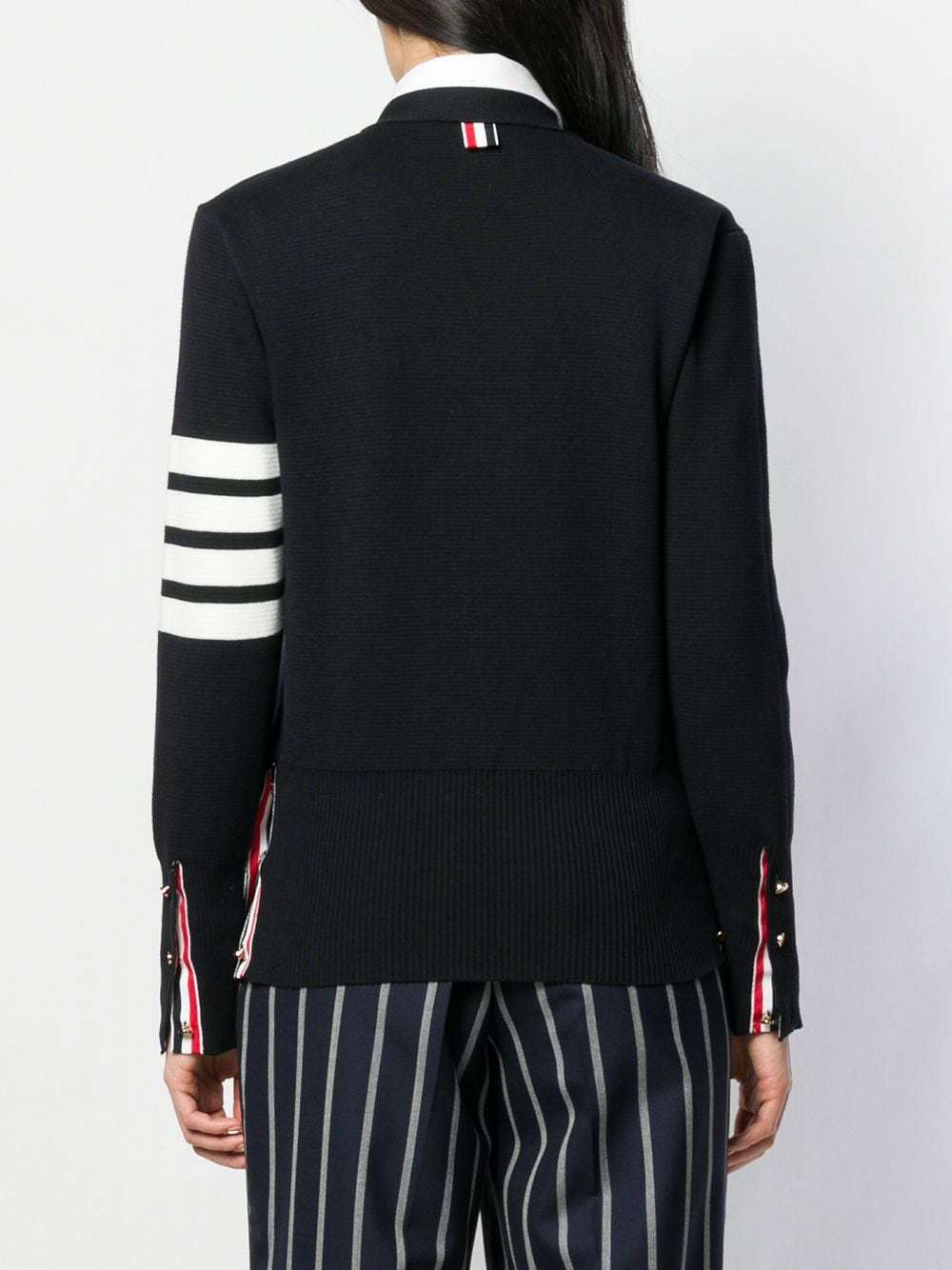 Thom Browne 4-bar Stripe Cardigan In Black