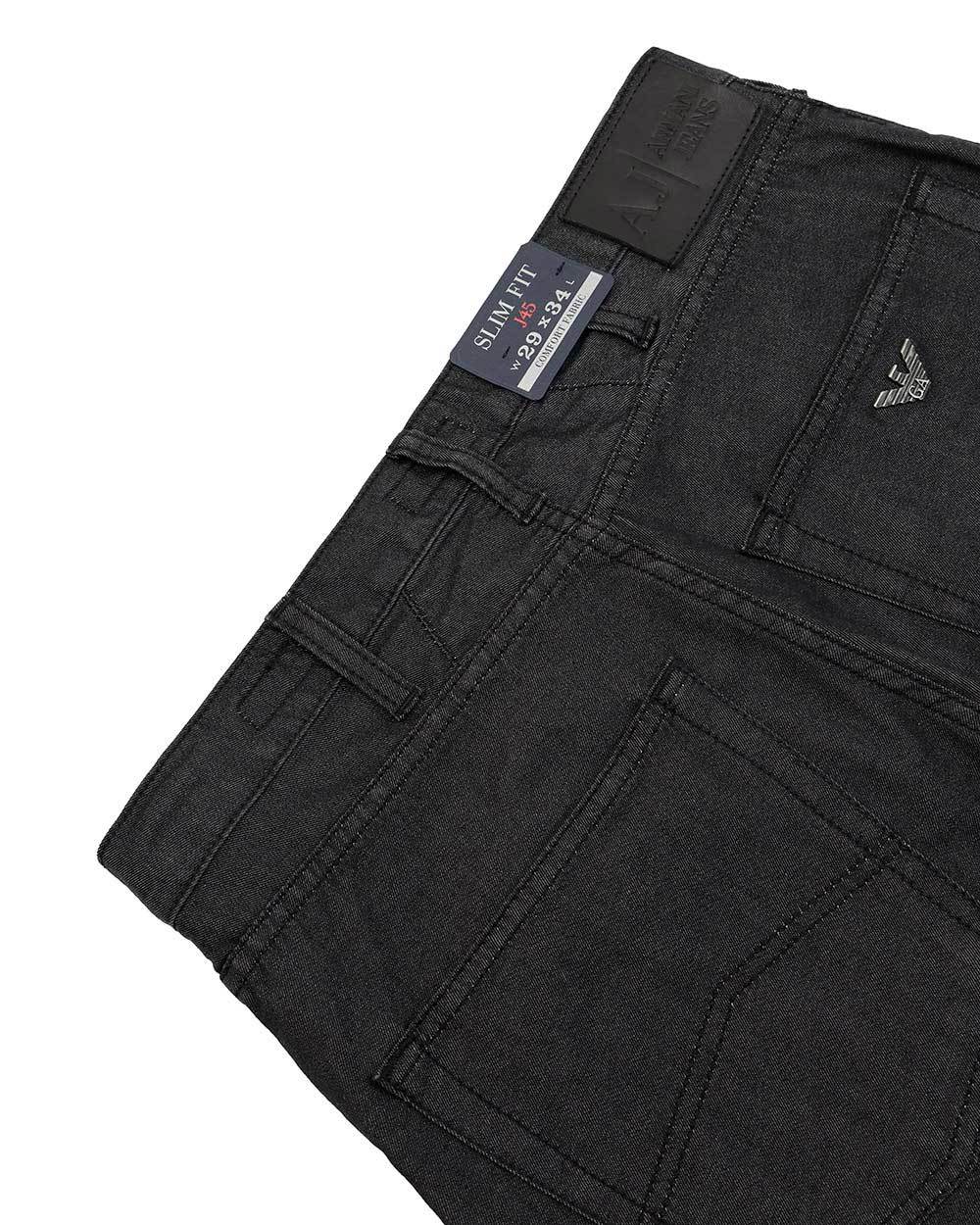 Armani Jeans Logo Jeans In Black