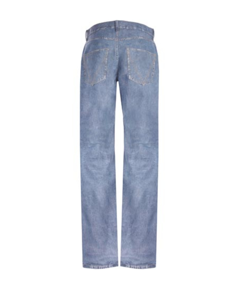 Bottega Veneta Logo Straight Jeans In Blue