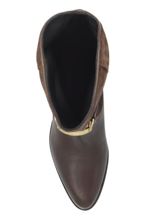 Isabel Marant 30mm Buckle-detail Suede Leather Boots In Brown