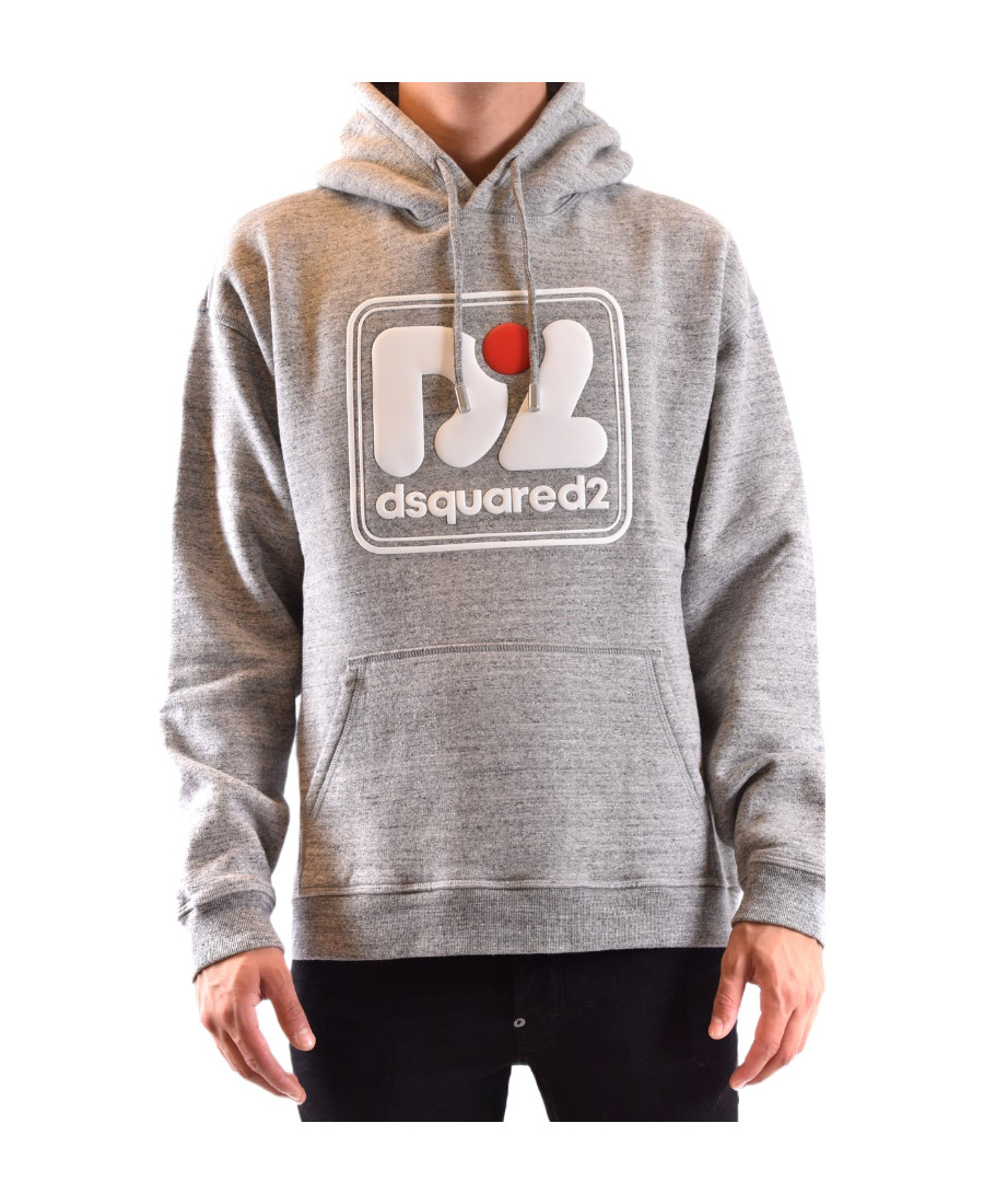 Dsquared2 Men's Grey Cotton Sweatshirt With Hood For Fw22 In Gray