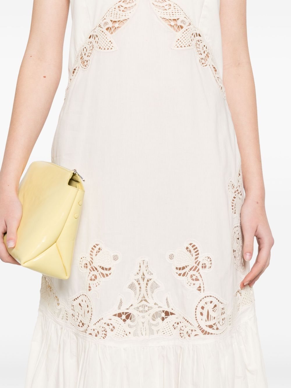 Shop Twinset Lace-detailed Maxi Dress