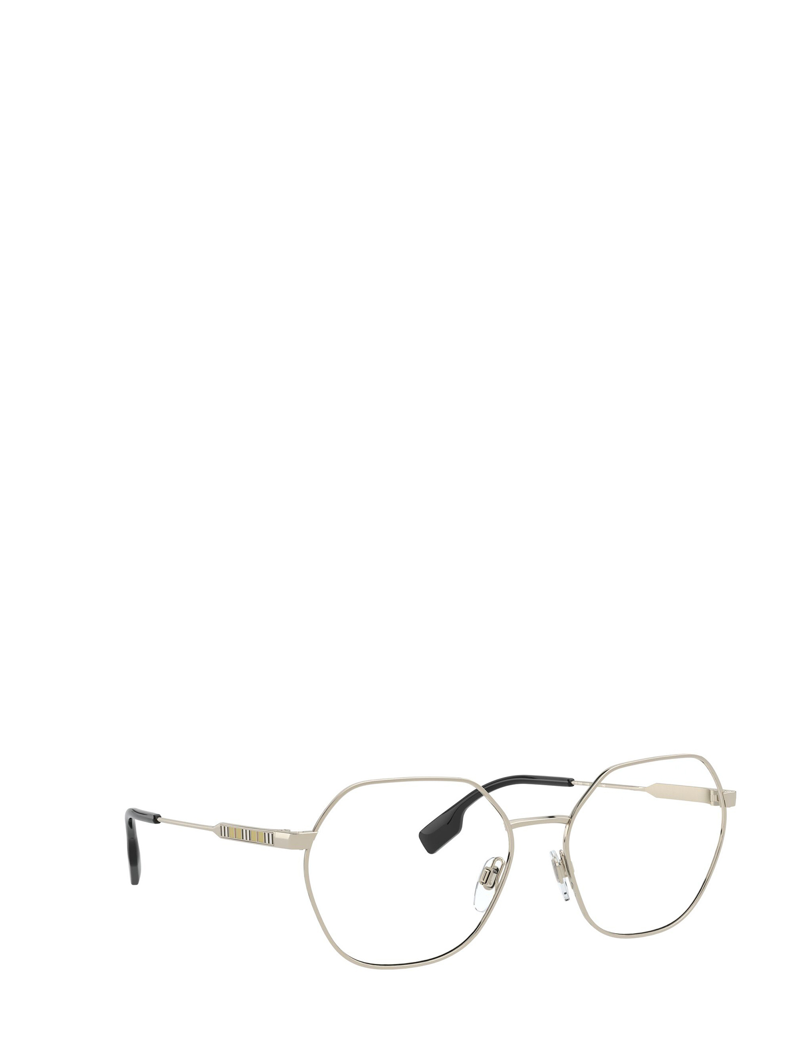 Burberry Hexagonal Metal Frame Glasses In Nude