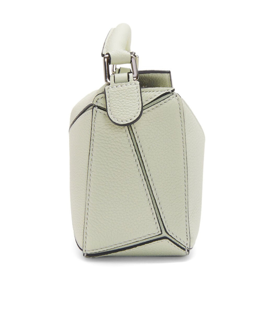 Loewe Mini Puzzle Shoulder Bag In Green
