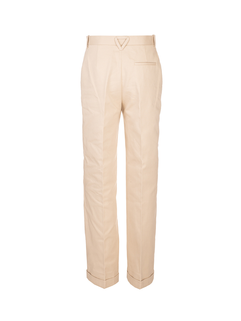 Bottega Veneta Wide-legged Trousers In Nude