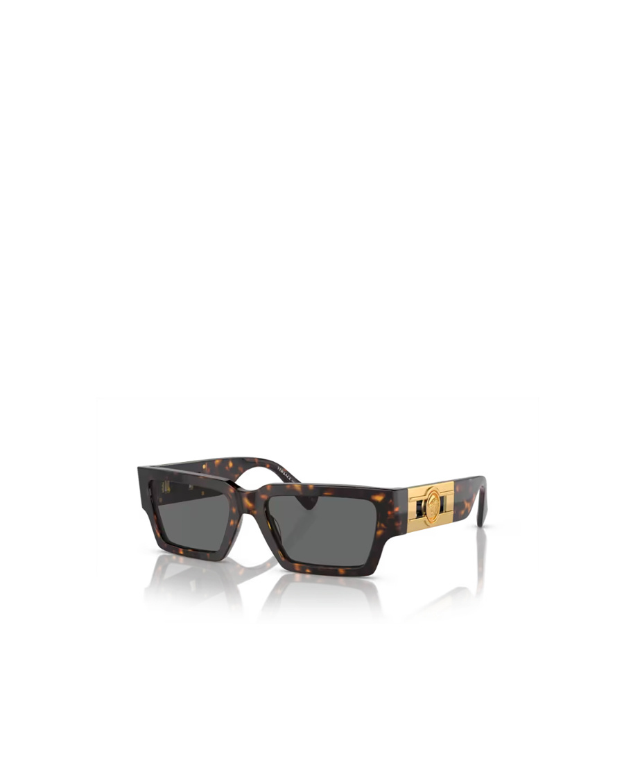 Versace Womens Brown Ve4459 Rectangular-frame Tortoiseshell Acetate Sunglasses In Gray