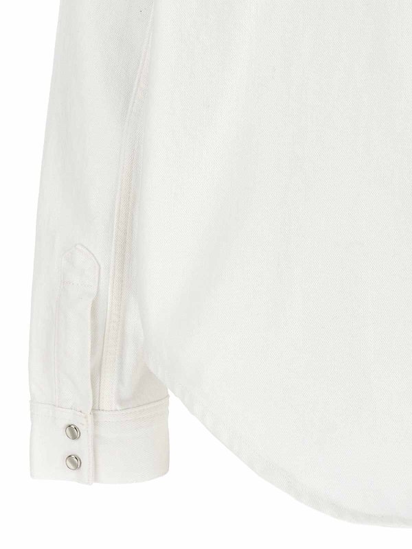 Wardrobe.nyc Denim Jacket With Chest Pockets In White