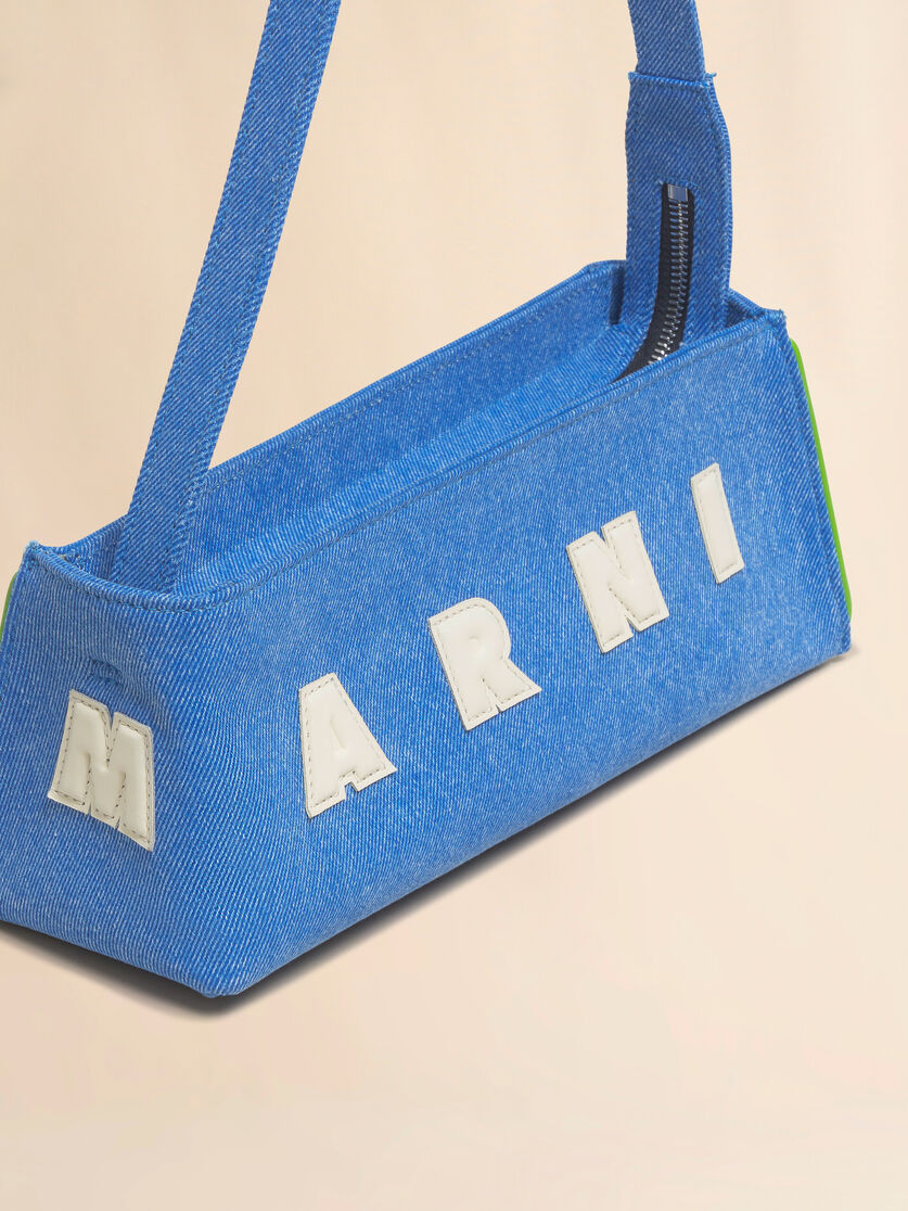 Marni Blue Denim Museo Baguette Bag