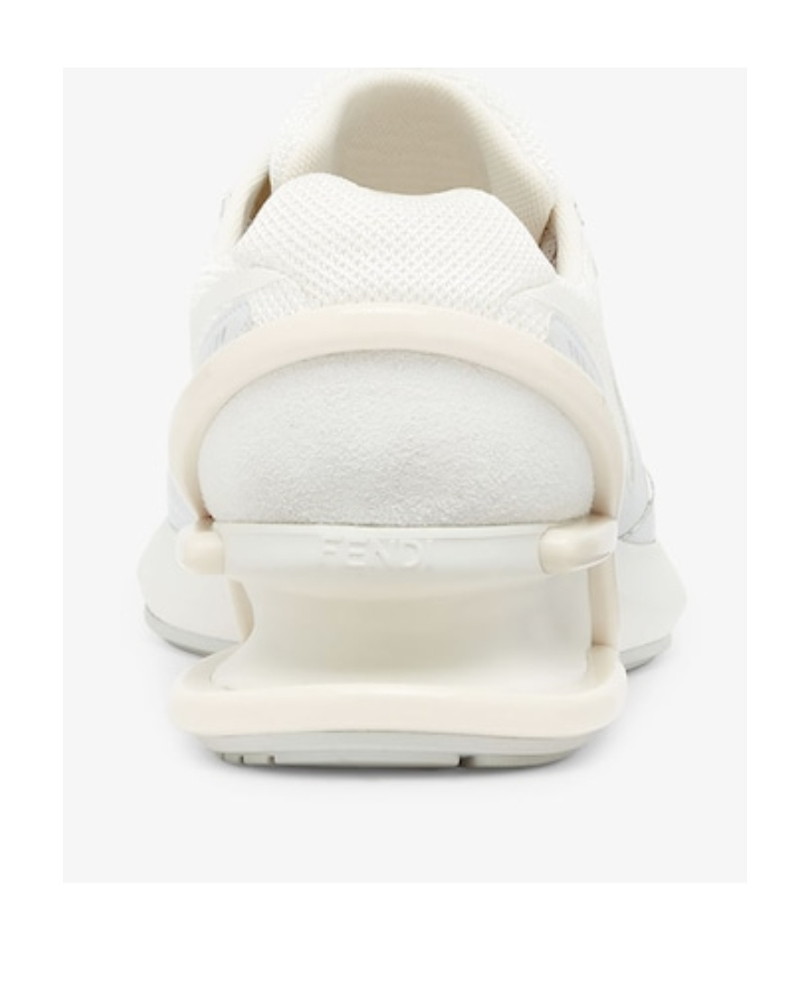 Fendi First 1 Panelled Sneakers In White