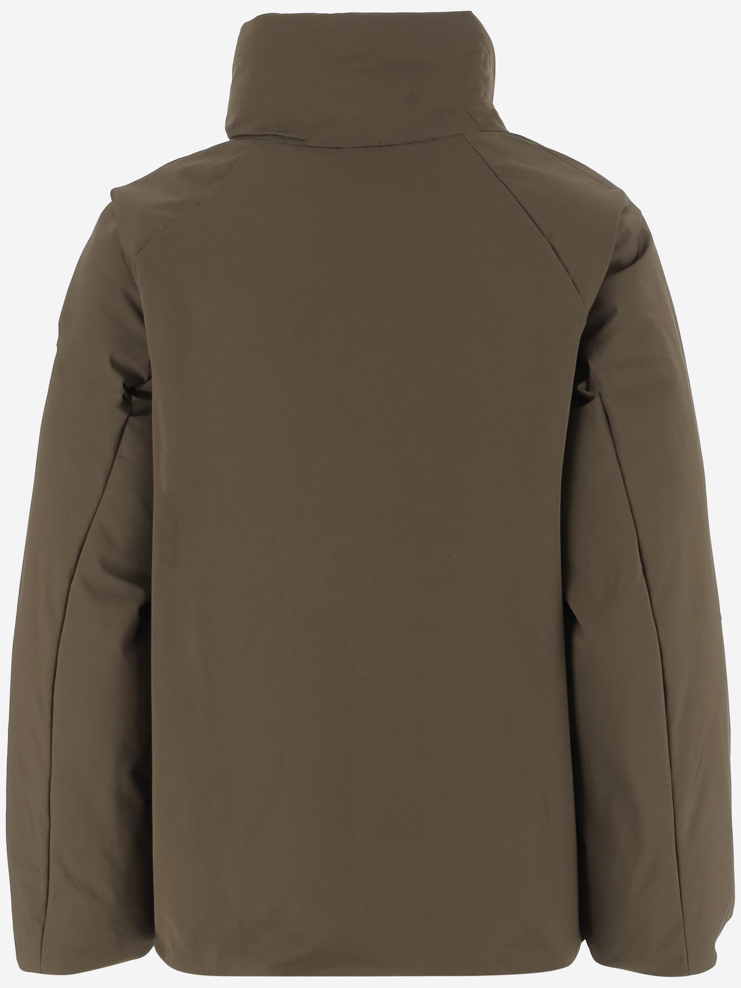 Aspesi High-collar Button-fastening Coat In Brown