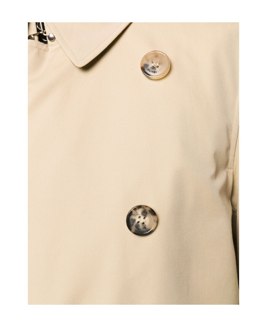 Burberry Cotton Gabardine Trench Coat In Nude