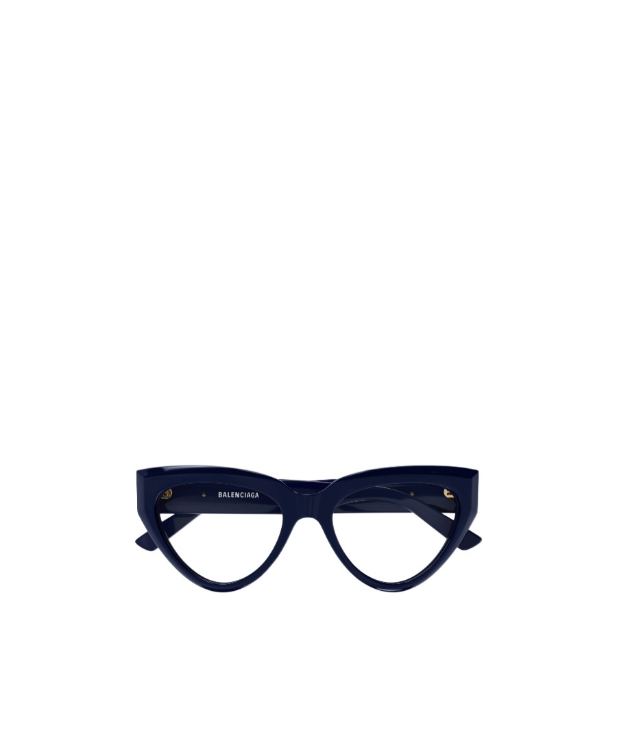 Balenciaga Logo-engraved Cat-eye Glasses In Blue