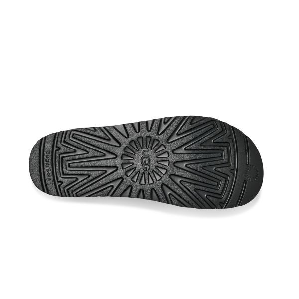 Ugg Logo Flat Sandals In Black