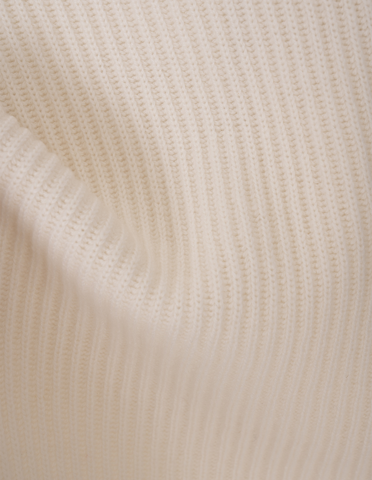 Max Mara Studio Mock Neck Ribbed Jumper In White