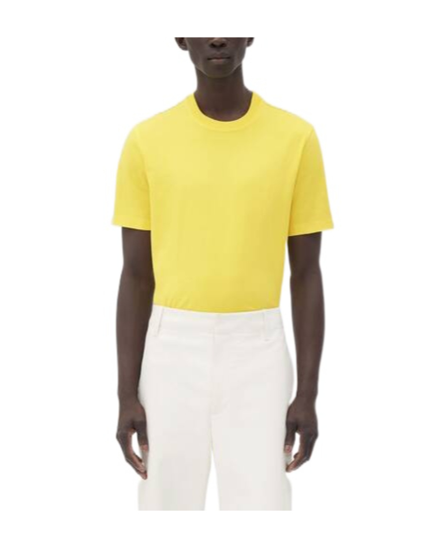 Bottega Veneta T-shirt With Round Neck And Short Sleeves In Yellow