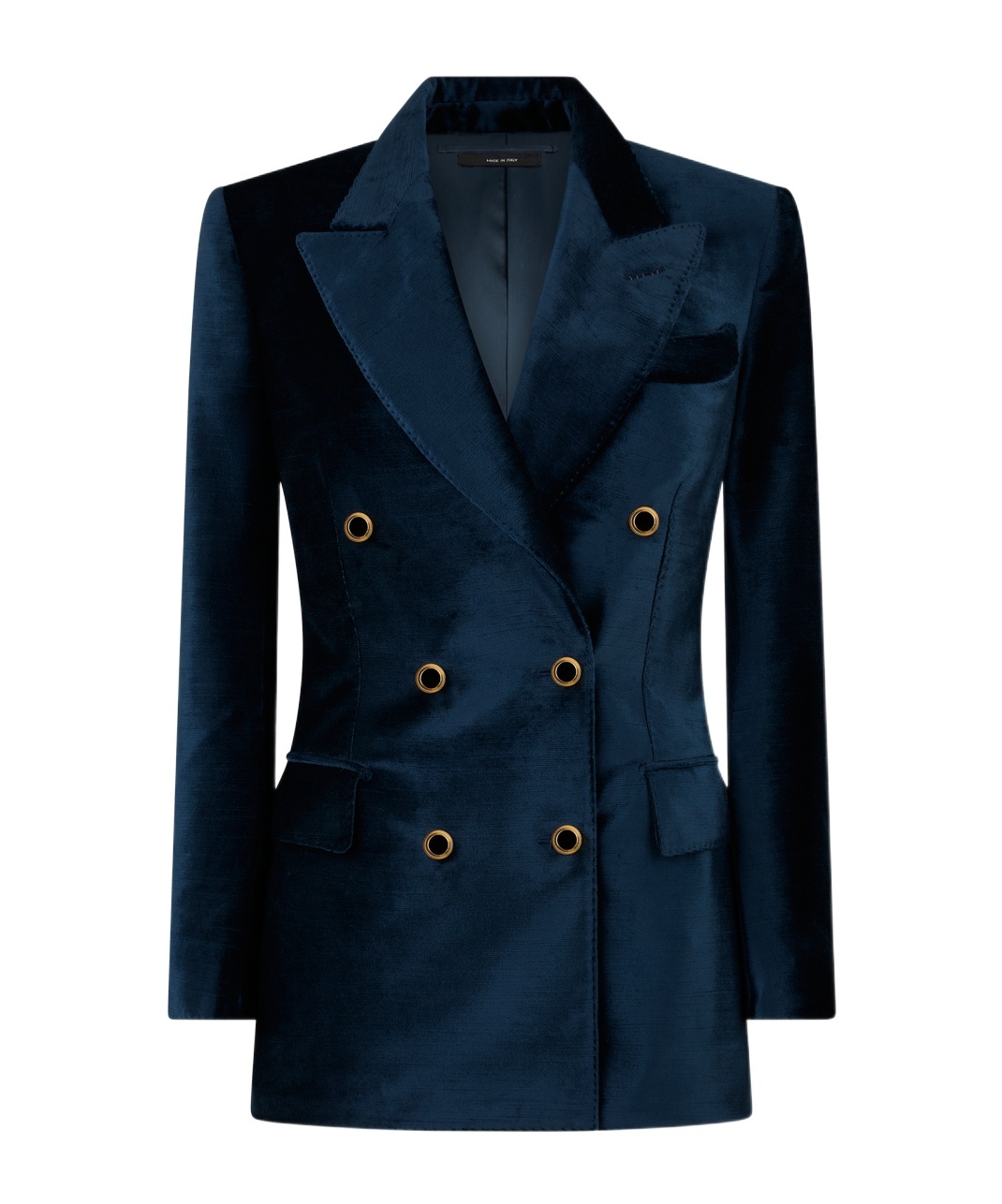 Tom Ford Velvet Double-breasted Blazer In Black