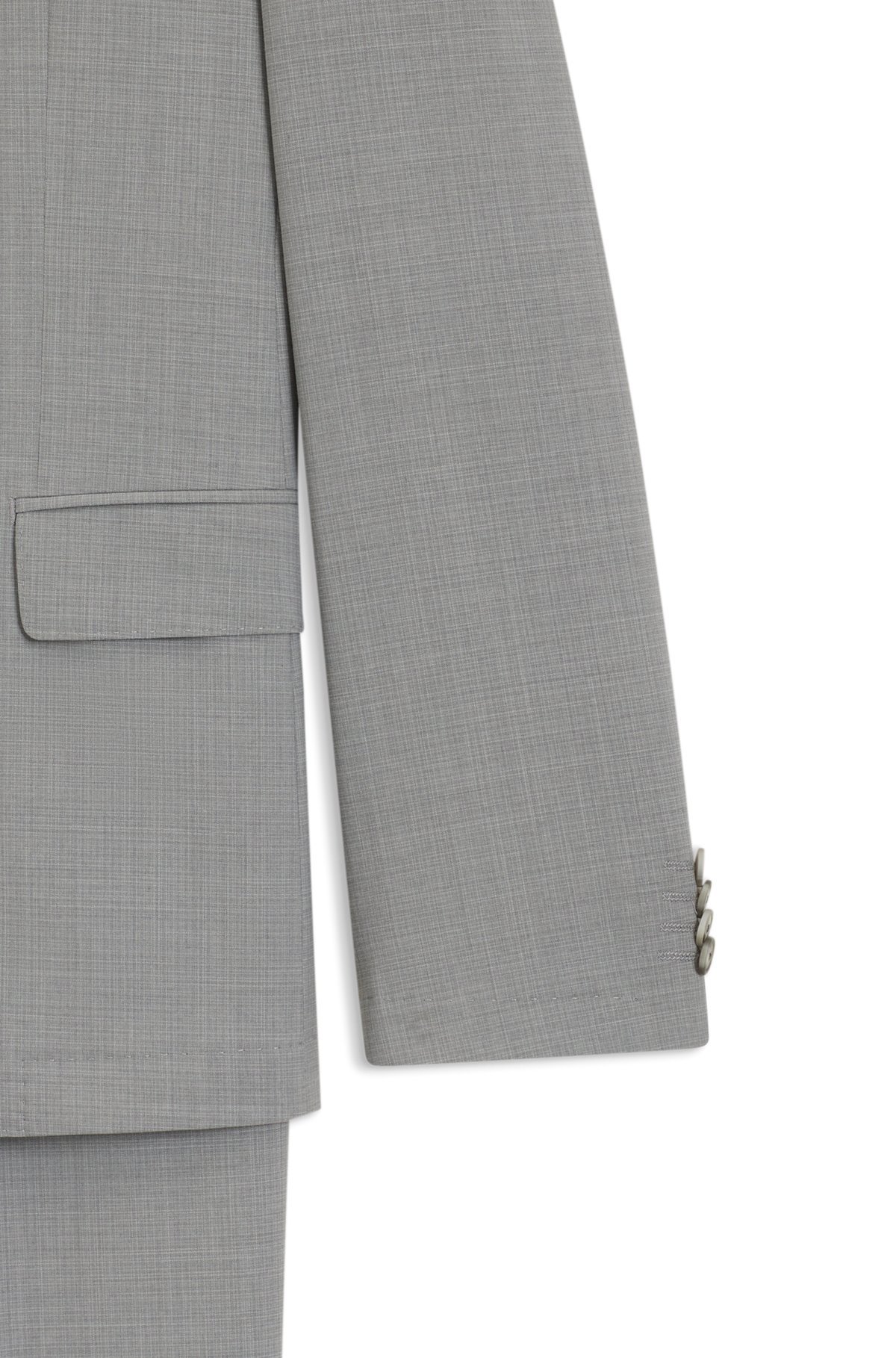 Hugo Boss Wool Suit In Gray