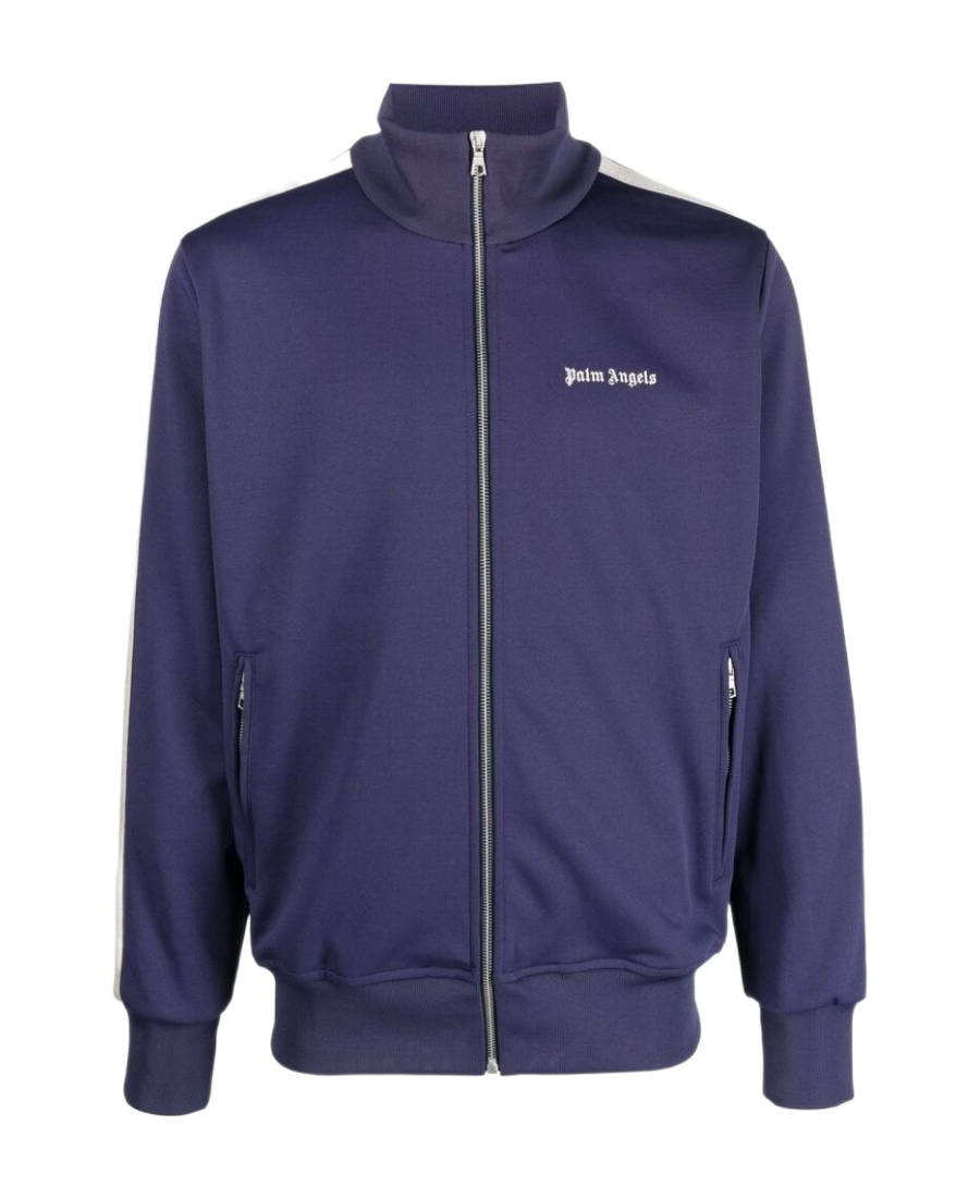 Palm Angels Track Jacket With Zipper In Blue