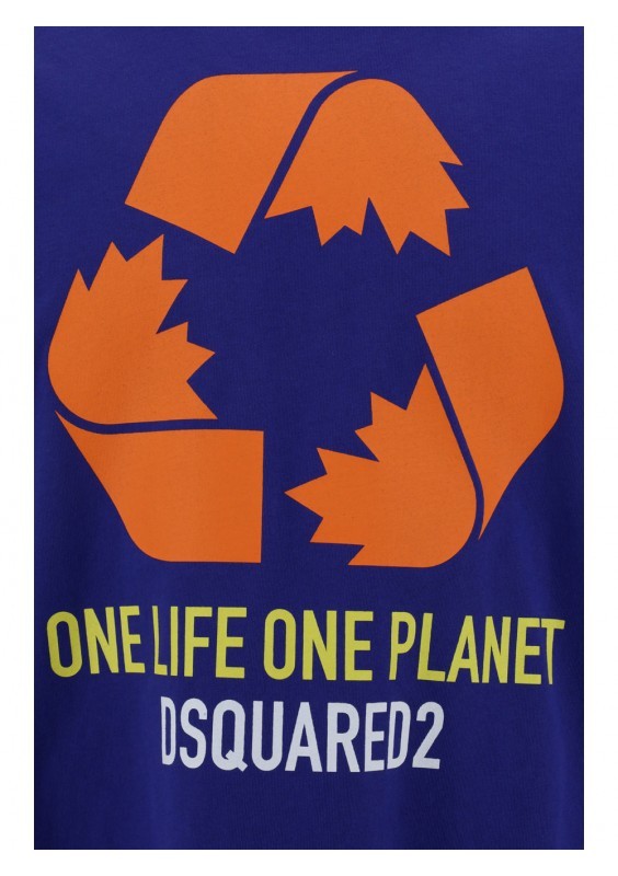 Dsquared2 Graphic-print T-shirt In Blue