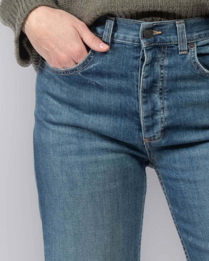 Nili Lotan Belt-loop Jeans In Blue