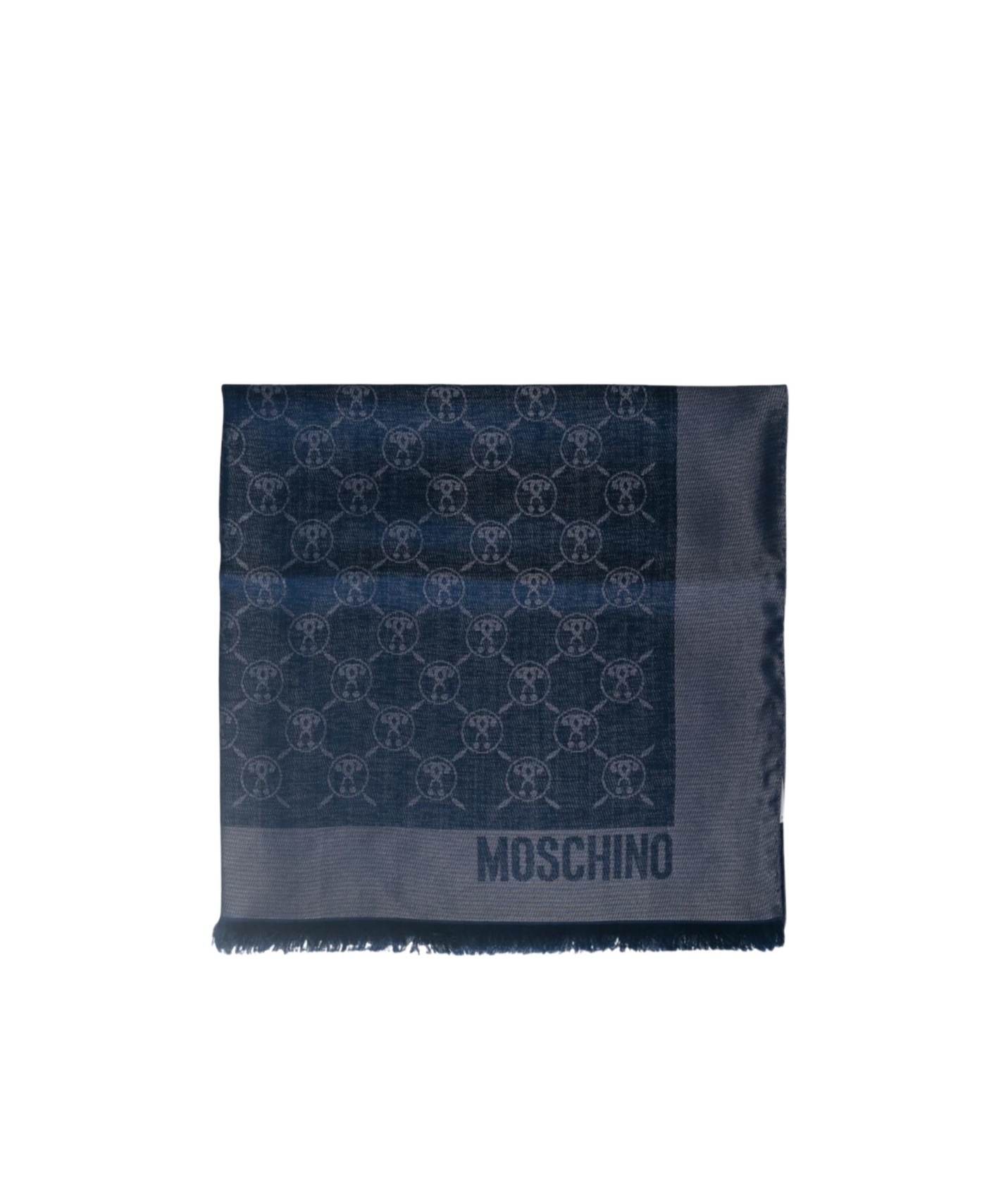 Moschino Letter Pattern Scarf In Blue